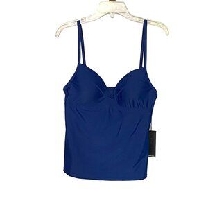 Skechers Blue‎ Swimsuit Tankini Top Wear 2 Ways Women’s Size Large NWT